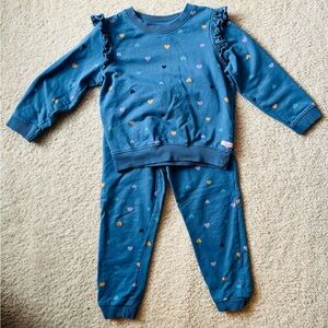 Ruffle Butts blue matching set